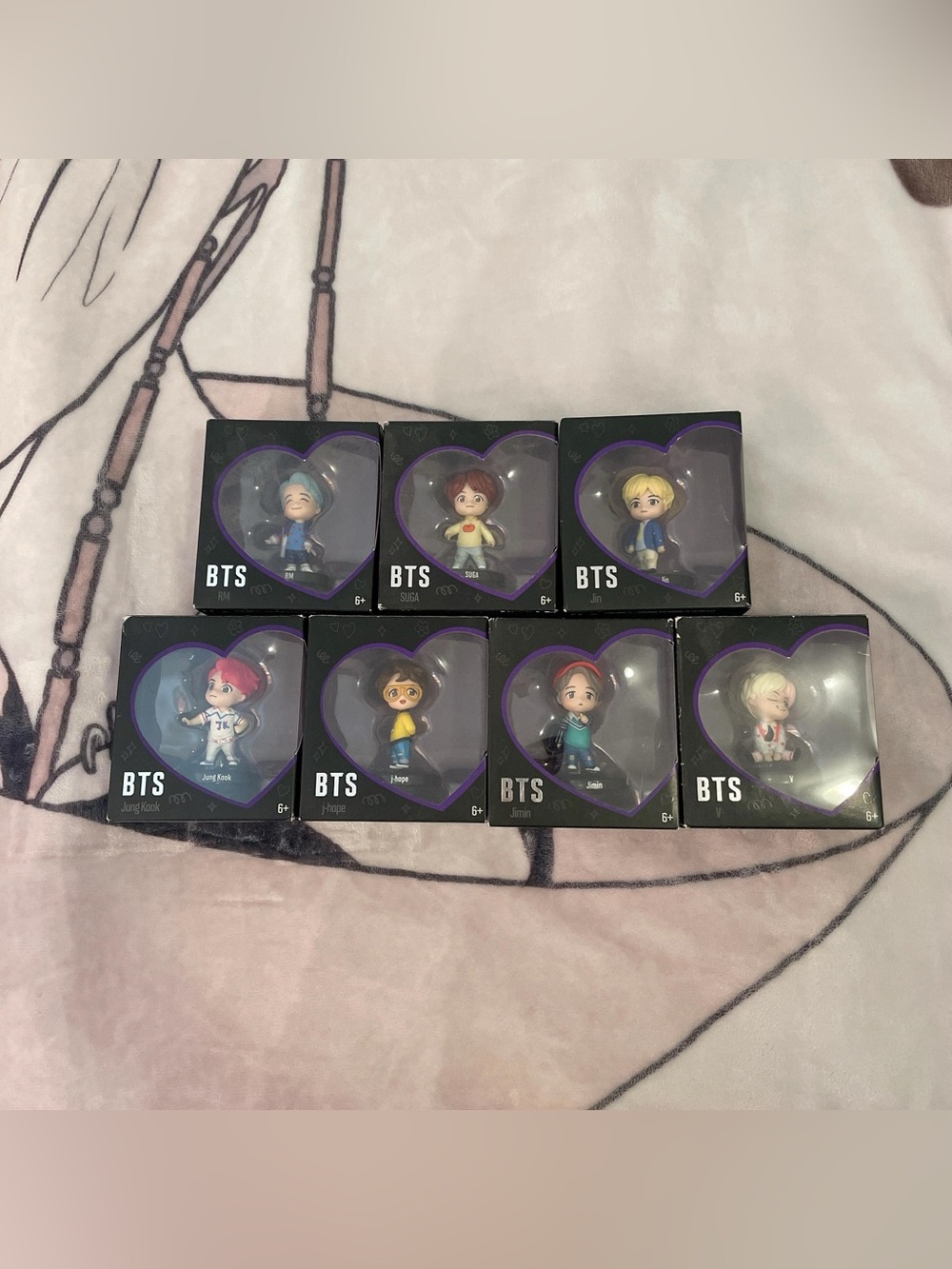 Official BTS Mattel Mini Figures (Set of 7) (USED)